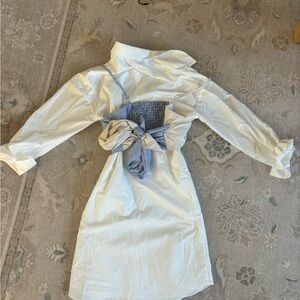 White Anthropologie button up dress